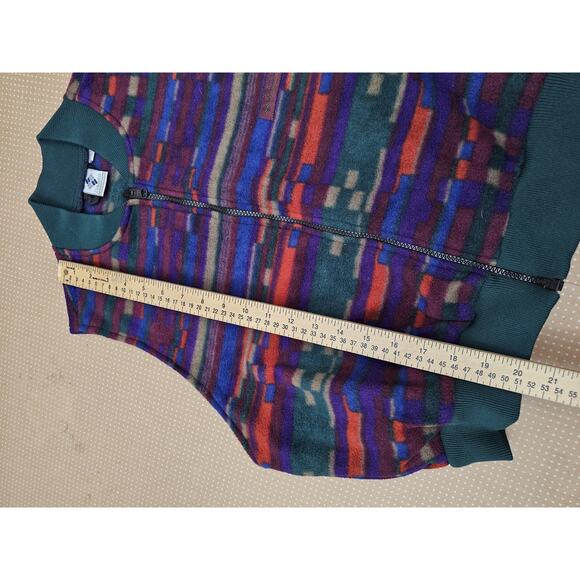 VTG Columbia Aztec Fleece Zip Vest Jacket Womens Large Purple Sleeveless USA - Picture 6 of 10